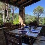 The loggia in the entrance is perfect for breakfast